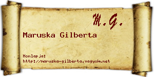 Maruska Gilberta névjegykártya